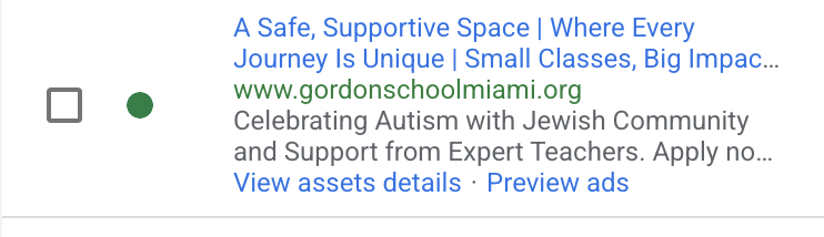 Gordon School Google Ads